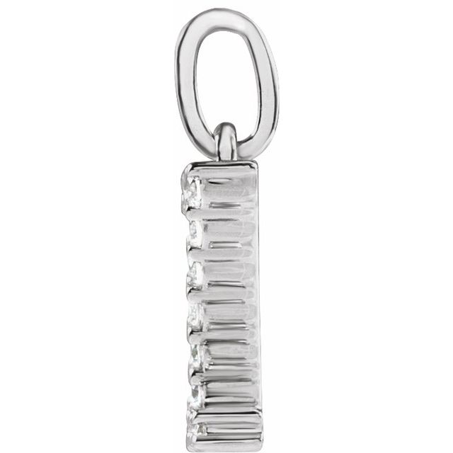 14K White 1/5 CTW Lab-Grown Diamond Initial Z Pendant