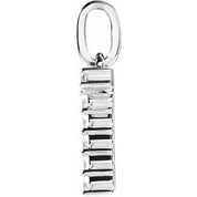 14K White 1/6 CTW Lab-Grown Diamond Initial T Pendant