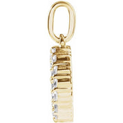 14K Yellow 1/4 CTW Lab-Grown Diamond Initial O Pendant