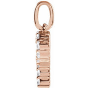 14K Rose 1/5 CTW Lab-Grown Diamond Initial P Pendant