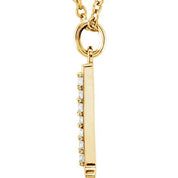 14K Yellow .03 CTW Natural Diamond Lowercase Initial L 16" Necklace