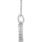 14K White 1/5 CTW Lab-Grown Diamond Initial Z 16-18" Necklace