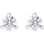 14K White 1/5 Lab-Grown Diamond Cocktail-Style Stud Earrings