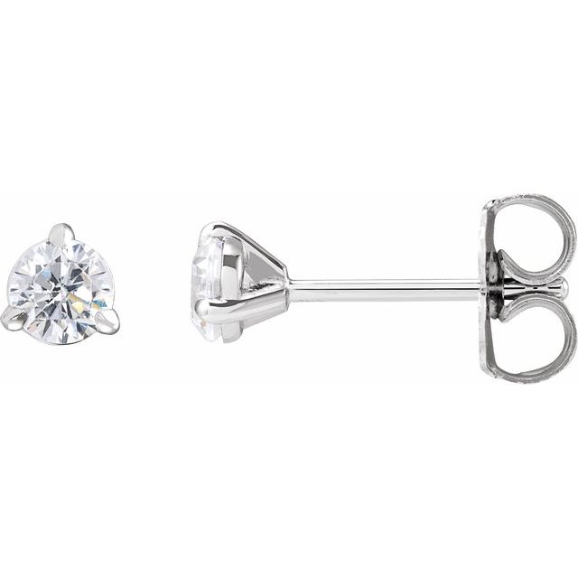 14K White 1/3 Lab-Grown Diamond Cocktail-Style Stud Earrings