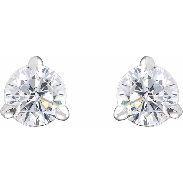 14K White 1/3 Lab-Grown Diamond Cocktail-Style Stud Earrings