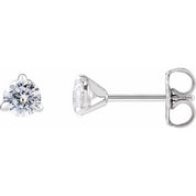 14K White 1/2 Lab-Grown Diamond Cocktail-Style Stud Earrings