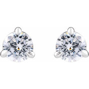 14K White 1/2 Lab-Grown Diamond Cocktail-Style Stud Earrings