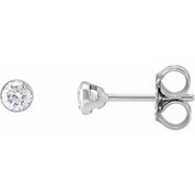 14K White 1/4 CTW Natural Diamond Ultra-Lightweight Stud Earrings