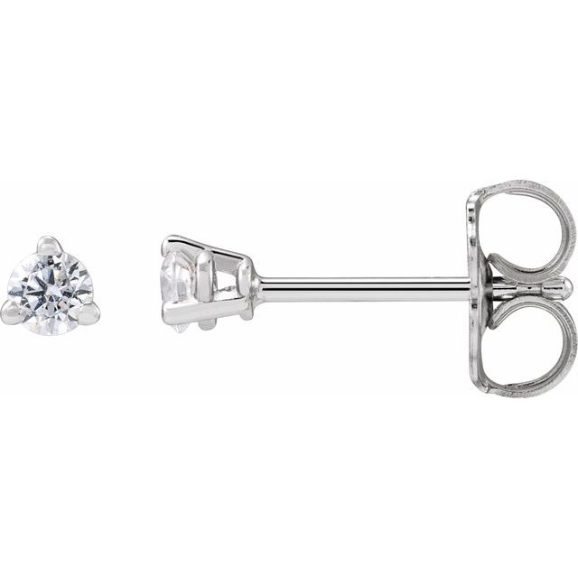 14K White 1/6 CTW Lab-Grown Diamond Stud Earrings