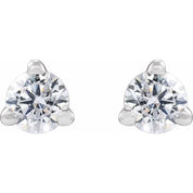 14K White 1/6 CTW Lab-Grown Diamond Stud Earrings