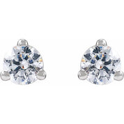 14K White 1/5 CTW Lab-Grown Diamond Stud Earrings
