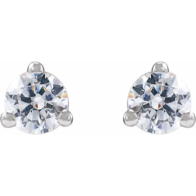 14K White 1/5 CTW Lab-Grown Diamond Stud Earrings