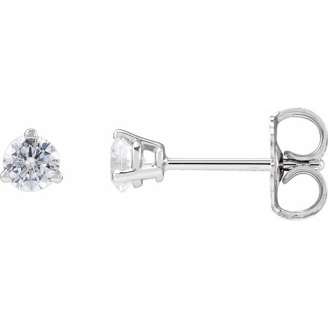 14K White 1/4 CTW Lab-Grown Diamond Stud Earrings