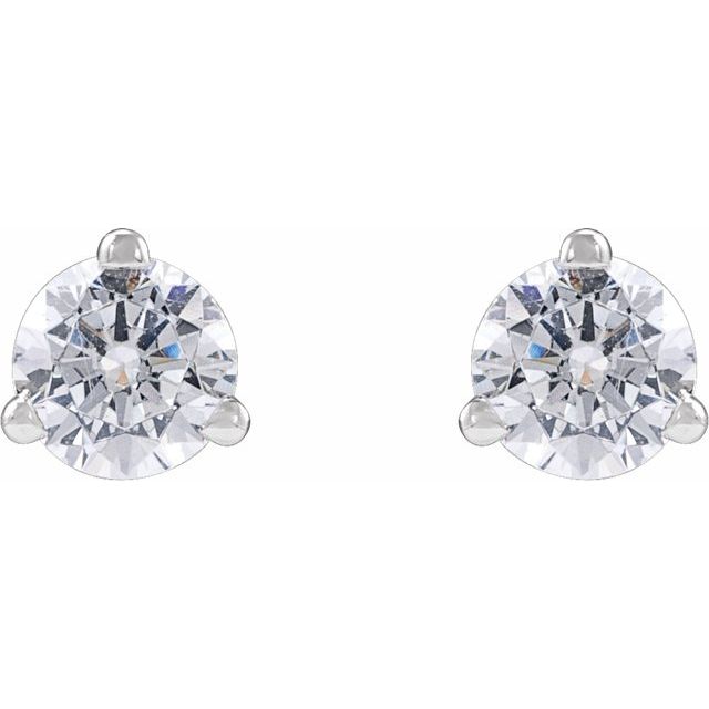 14K White 1/4 CTW Lab-Grown Diamond Stud Earrings