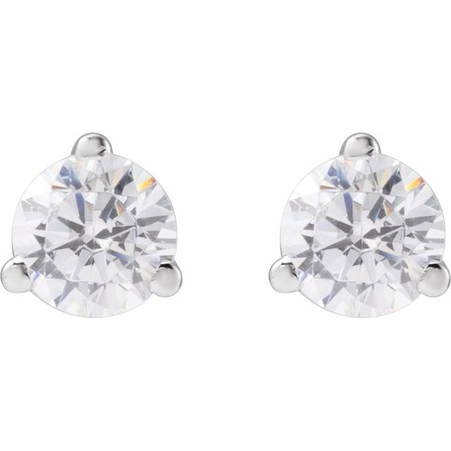 14K White 1/3 CTW Lab-Grown Diamond Stud Earrings