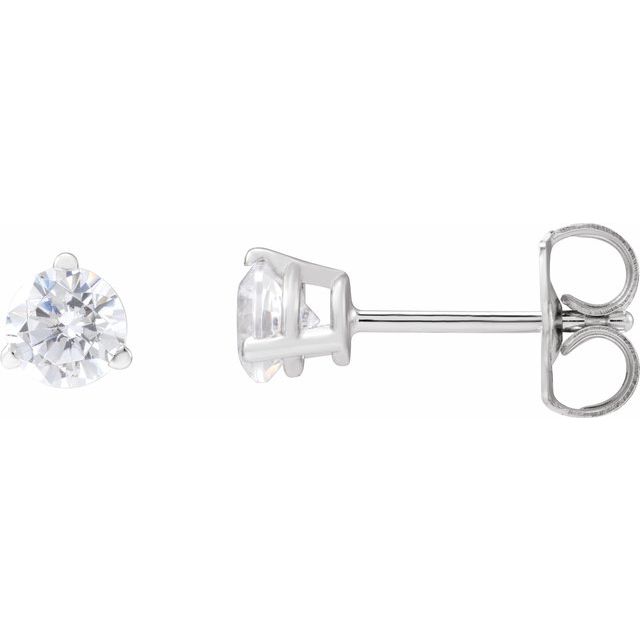 14K White 1/2 CTW Lab-Grown Diamond Stud Earrings
