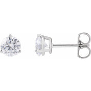 14K White 1 CTW Lab-Grown Diamond Stud Earrings