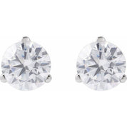 14K White 1 CTW Lab-Grown Diamond Stud Earrings