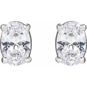 14K White 1 CTW Lab-Grown Diamond Stud Earrings