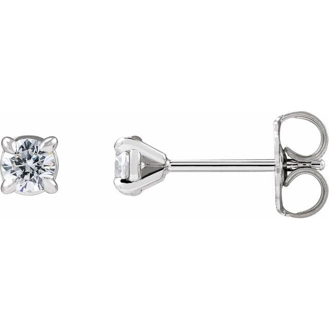 14K White 1/4 CTW Lab-Grown Diamond Cocktail-Style Stud Earrings