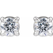 14K White 1/4 CTW Lab-Grown Diamond Cocktail-Style Stud Earrings
