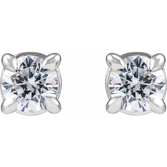 14K White 1/4 CTW Lab-Grown Diamond Cocktail-Style Stud Earrings