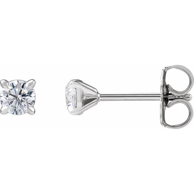 14K White 1/3 CTW Lab-Grown Diamond Cocktail-Style Stud Earrings