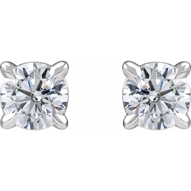 14K White 1/3 CTW Lab-Grown Diamond Cocktail-Style Stud Earrings