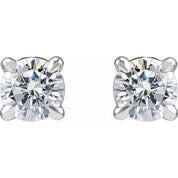 14K White 1/2 CTW Lab-Grown Diamond Cocktail-Style Stud Earrings