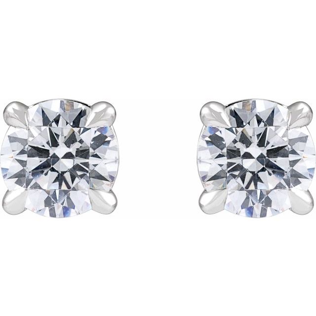 14K White 3/4 CTW Lab-Grown Diamond Cocktail-Style Stud Earrings