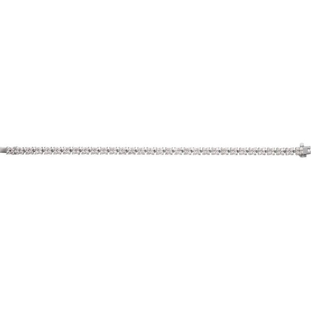 14K White 5 1/3 CTW Lab-Grown Diamond Line 7 1/4" Bracelet