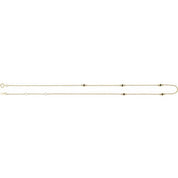 14K Yellow 1/4 CTW Natural Black Diamond 5-Station 16-18" Necklace