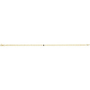 14K Yellow .06 CT Natural Black Diamond Bezel-Set Link 7 1/2" Bracelet