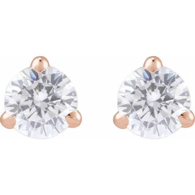 14K Rose 1/5 Lab-Grown Diamond Cocktail-Style Stud Earrings