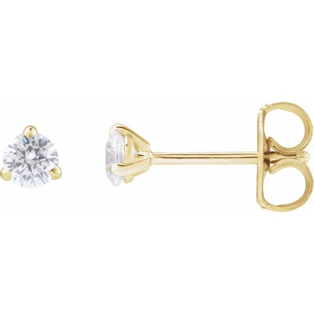 14K Yellow 1/4 Lab-Grown Diamond Cocktail-Style Stud Earrings