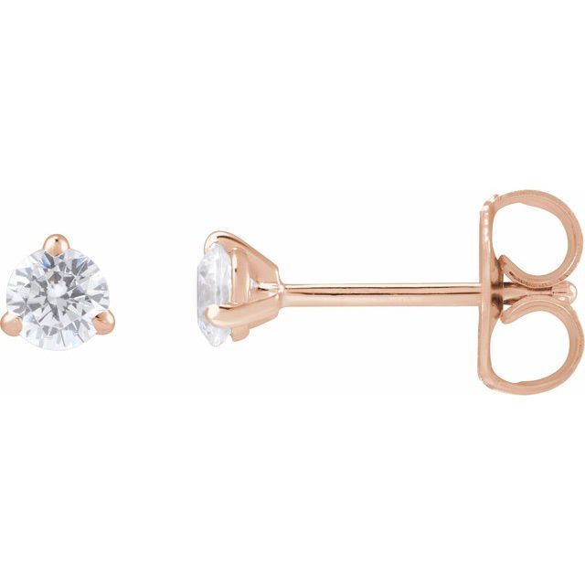 14K Rose 1/4 Lab-Grown Diamond Cocktail-Style Stud Earrings