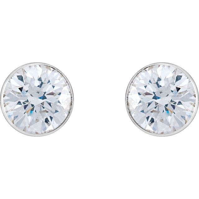 14K White 1/2 CTW Natural Diamond Ultra-Lightweight Stud Earrings