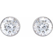 14K White 1/4 CTW Natural Diamond Ultra-Lightweight Stud Earrings
