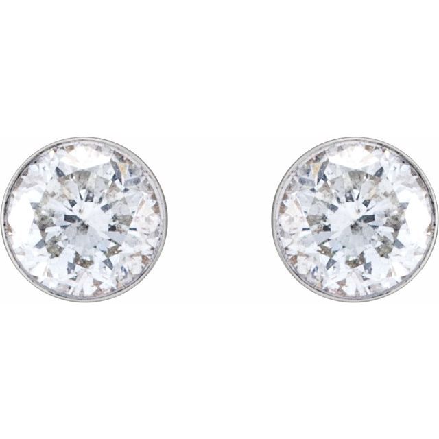 14K White 1/4 CTW Natural Diamond Ultra-Lightweight Stud Earrings