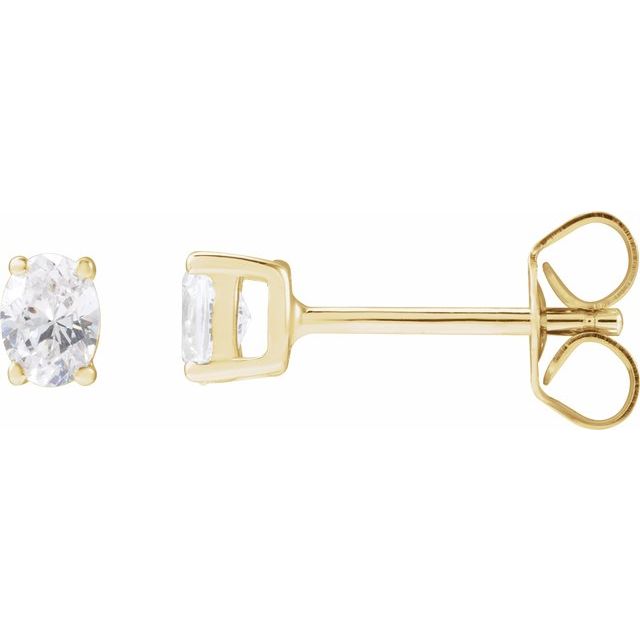 14K Yellow 1/3 CTW Lab-Grown Diamond Stud Earrings