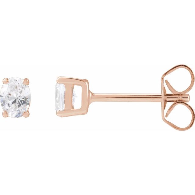 14K Rose 1/3 CTW Lab-Grown Diamond Stud Earrings