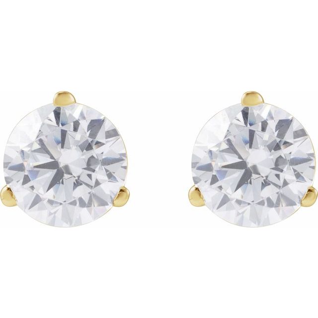 14K Yellow 1 CTW Lab-Grown Diamond Stud Earrings