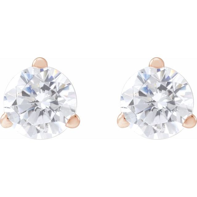 14K Rose 1/2 CTW Lab-Grown Diamond Stud Earrings