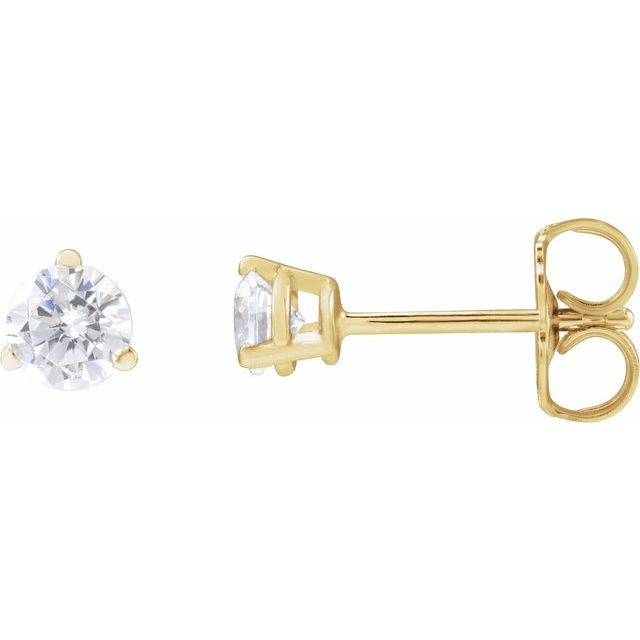 14K Yellow 1/3 CTW Lab-Grown Diamond Stud Earrings