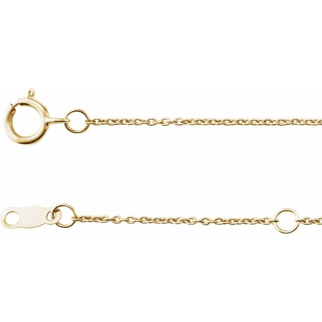 14K Yellow 1/3 CTW Natural Black Diamond 7-Station 16-18" Necklace