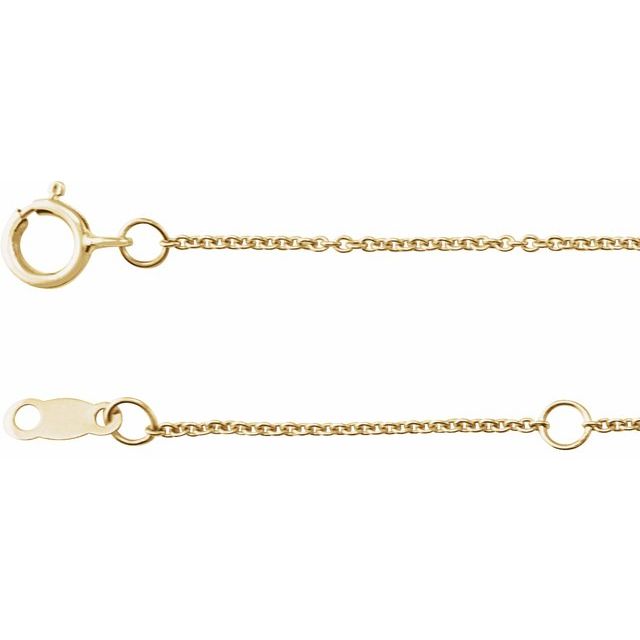 14K Yellow 1/4 CTW Natural Black Diamond 5-Station 16-18" Necklace