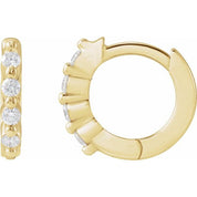 14K White 1/6 CTW Natural Diamond 14.8 mm Hoop Earrings