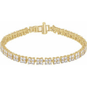 14K Yellow 5 1/3 CTW Lab-Grown Diamond Line 7 1/4" Bracelet