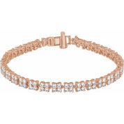 14K Rose 5 1/3 CTW Lab-Grown Diamond Line 7 1/4" Bracelet