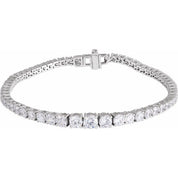 14K White 6 CTW Lab-Grown Diamond Line 7" Bracelet